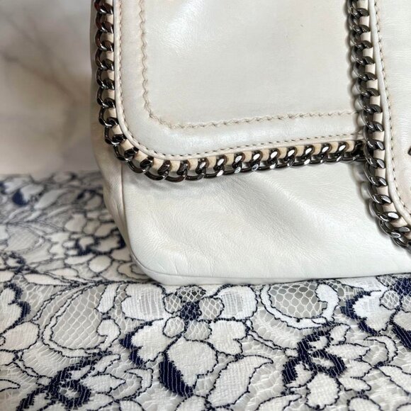 Authentic CHANEL CC Classic Madison Flap Bag Quilted Handbag Lambskin White - Picture 6 of 11